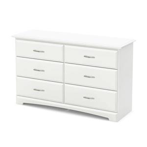 South Shore Furniture Callesto Pure White 6 Drawer Double Dresser