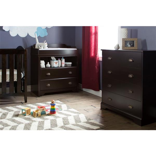 South Shore Furniture Fundy Tide Espresso Changing Table And 4