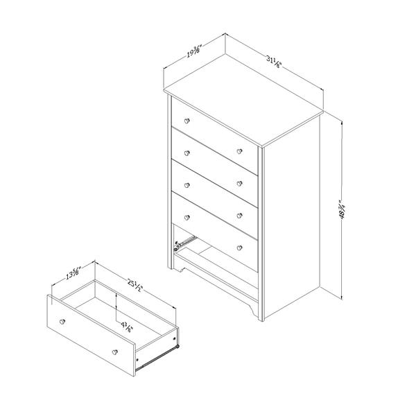 South Shore Furniture Fusion 5 Drawer Chest