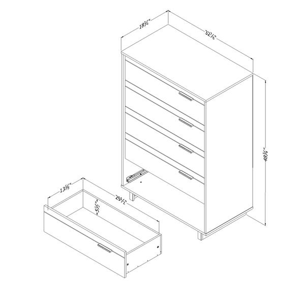 South Shore Furniture Fynn 5 Drawer Chest