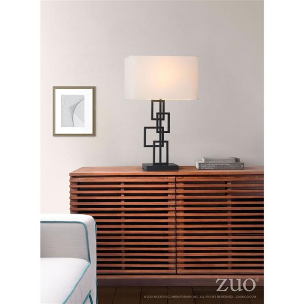 Zuo Modern Step Table Lamp 26 In Black And White 50303 Rona