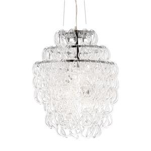 Zuo Modern Cascade Chandelier - 136.9-in - Chrome and Clear Glass