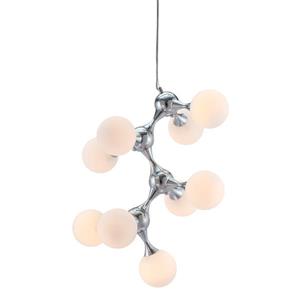 Zuo Modern Pomegranate Pendant Light - 21.7-in x 142.5-in - White and Chrome