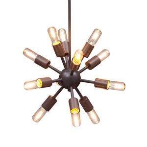 Zuo Modern Sapphire Pendant Light - 19.7-in x 61-in - Black and Gold