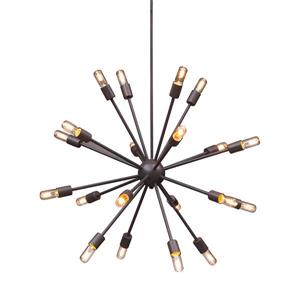 Zuo Modern Sapphire Chandelier - 20-Light - 40-in x 68.9-in - Black