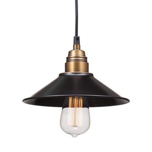 Zuo Modern Amaraillite Pendant Light - 8.9-in x 60-in - Black and Cooper