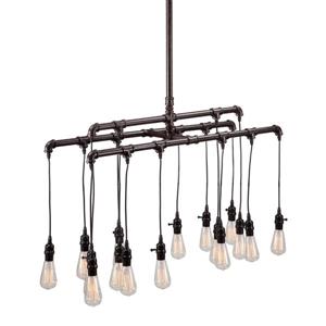 Zuo Modern Maldonite Pendant Light - 16-Light - 42-in x 63-in - Rusty Black