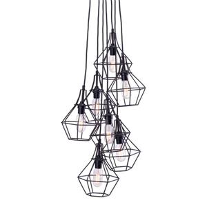 Zuo Modern Palmerston Pendant Light - 7-Light - 14-in x 62-in - Black