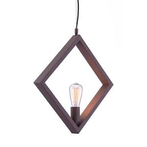 Suspension à 1 lumière Rotorura de Zuo Modern, 17,7 po x 138,6 po, brun rouille