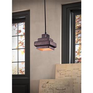 Luminaire suspendu Wellingston de Zuo Modern, 6 po x 126 po, noir rustique