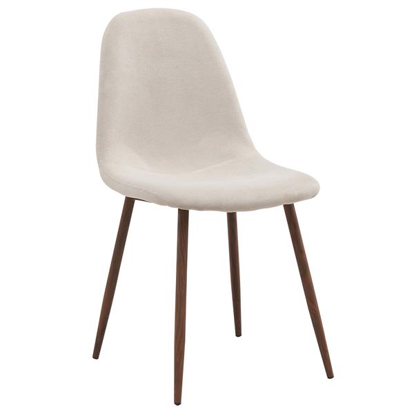 Worldwide Home Furnishings Beige 21.50-in X 34.50-in Fabric Side Chair Set of 4