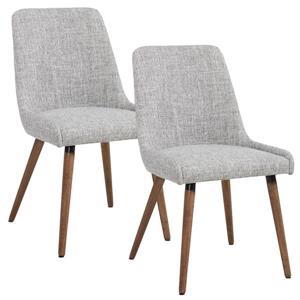 Worldwide Home Furnishings !nspire Fabric Grey Side Chair (Set of 2)