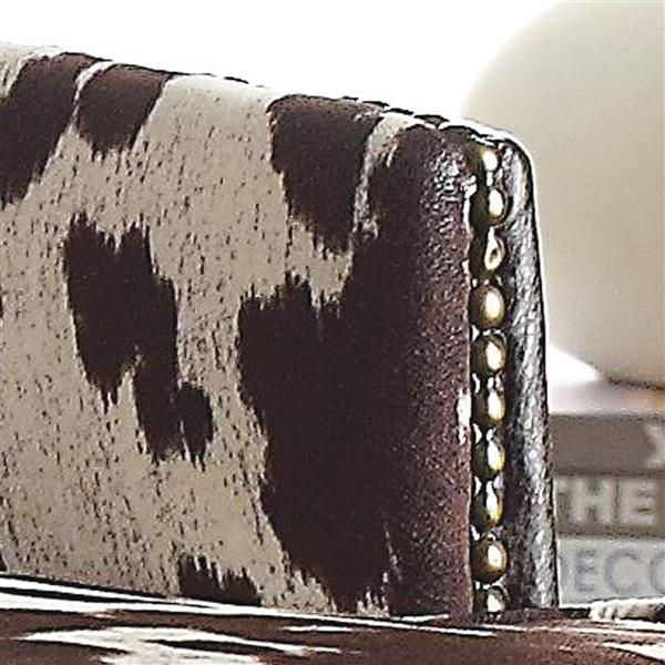 Worldwide Home Furnishings Nspire Brown Faux Cowhide Fabric With