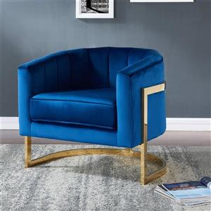 Worldwide Home Furnishings !nspire Blue Tarra Accent Chair