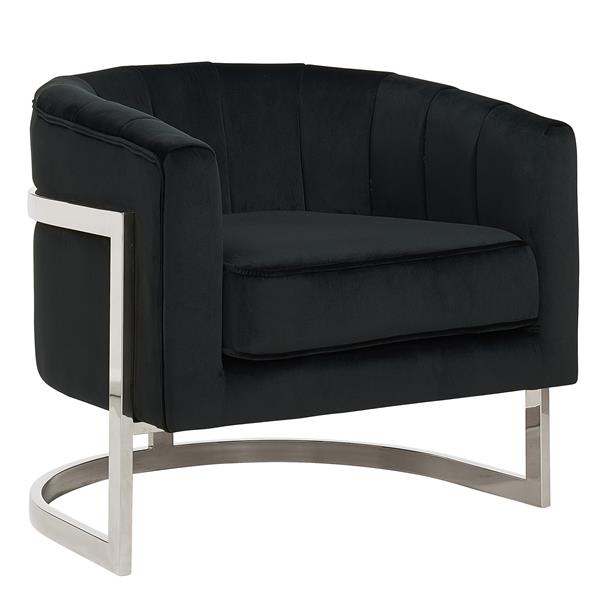 Worldwide Home Furnishings !nspire Black Tarra Accent Chair
