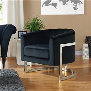 Worldwide Home Furnishings !nspire Black Tarra Accent Chair