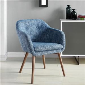 Worldwide Home Furnishings 30-in x 25.50-in Blue WHi Mid Century Accent Chair