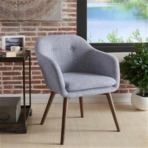 Worldwide Home Furnishings 30-in x 24.50-in Grey WHi Mid Century Accent Chair