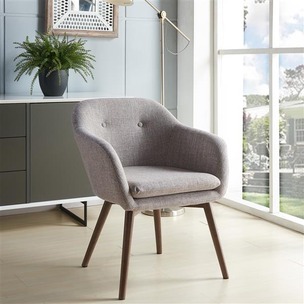 Worldwide Home Furnishings 30-in x 24.5-in Brown WHi Mid Century Accent Chair