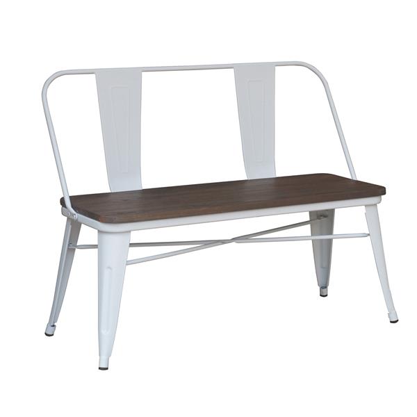 Worldwide Home Furnishings !nspire 43.5-in White Double With Back