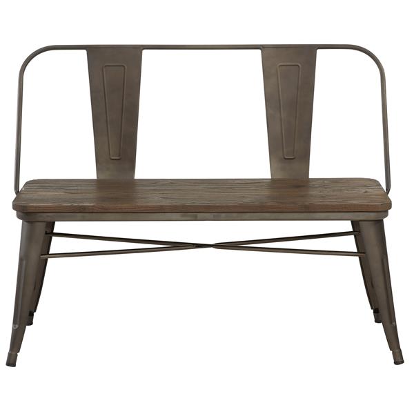 Banc de style industriel !nspire, gris