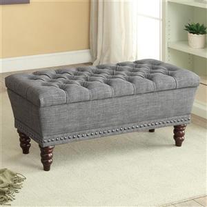 Simpli Home Acadian 48.80-in Tabacco Brown Wood Storage Indoor Bench