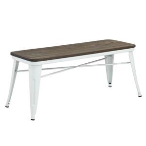 Banc double de style industriel !nspire, blanc
