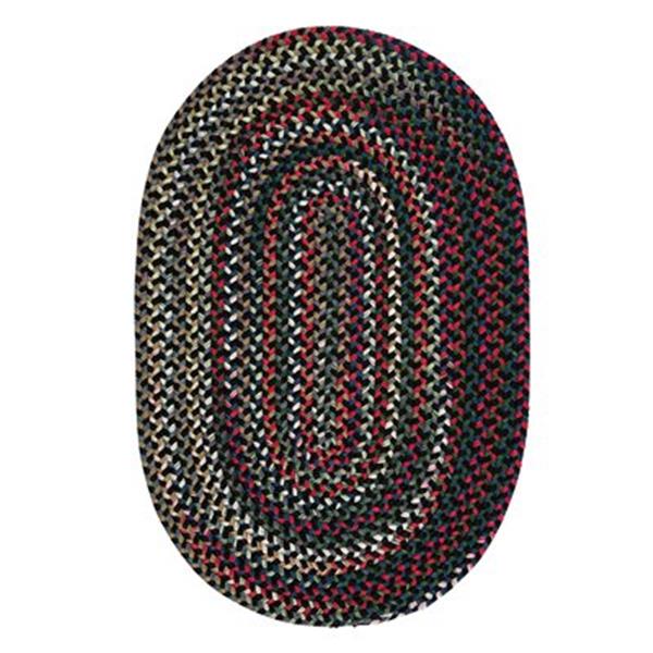 Colonial Mills Chestnut Knoll Black Satin 8-ft x 11-ft Oval Red Area Rug
