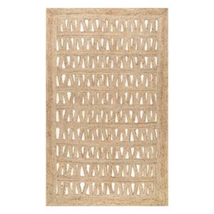nuLOOM Braided Carlene Chevron 8-ft x 10-ft Off-White Natural Area Rug