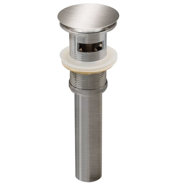 American Imaginations Vee 21-in x 18.5-in White Widespread Ceramic Top Set With Brushed Nickel Sink Drain