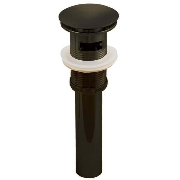 American Imaginations Roxy 32 x 18.25-in White Ceramic Single Hole Vanity Top Set Oil Rubbed Bronze Sink Drain