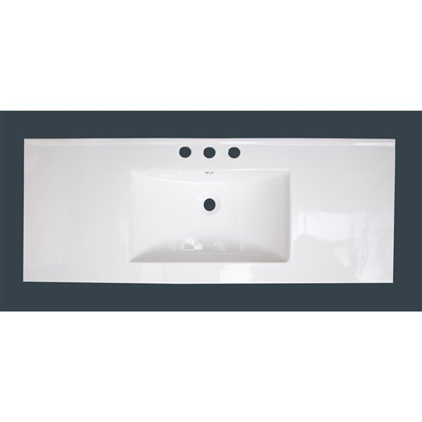 American Imaginations Flair 48 75 In X, Bathroom Vanity With Overflow Drain