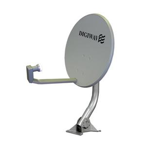 Digiwave Gray 24-in Offset Satellite Dish