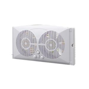 Ecohouzng 9-in White Twin Window Fan