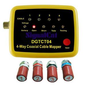 Digiwave Coaxial Cable Mapper - 4 Way - Yellow