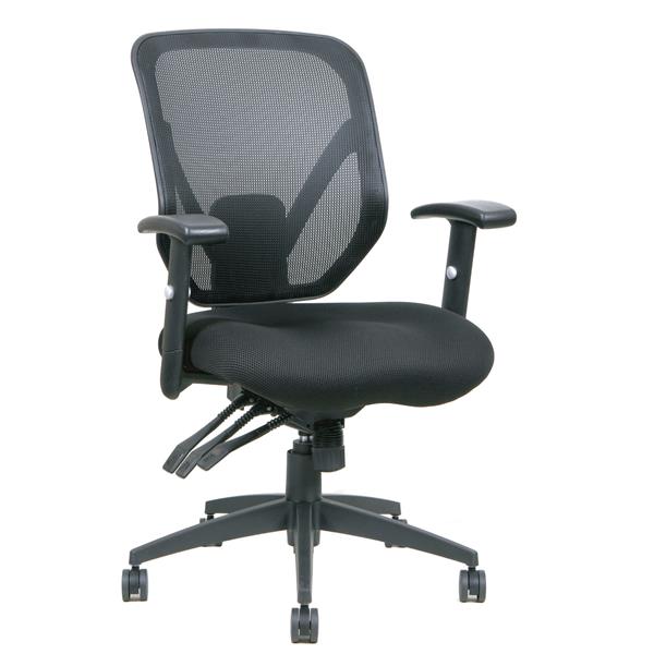 TygerClaw 20.87-in x 22-in Black Mesh Office Chair