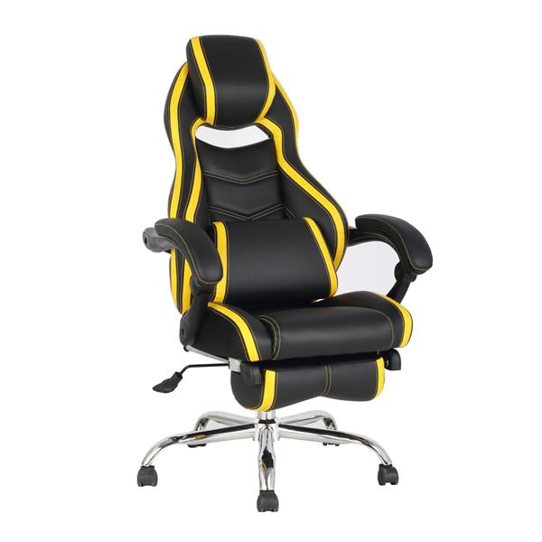TygerClaw 20in Yellow Faux Leather Office Chair TYFC22017 RONA