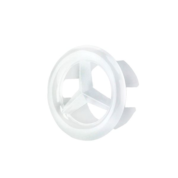 American Imaginations 35.5-in White Ceramic Centerset  Vanity Top Set White Overflow Cap