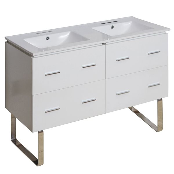 American Imaginations Xena White 48 In Double Sink Bathroom Vanity With   330062597 MainImage 001 L 