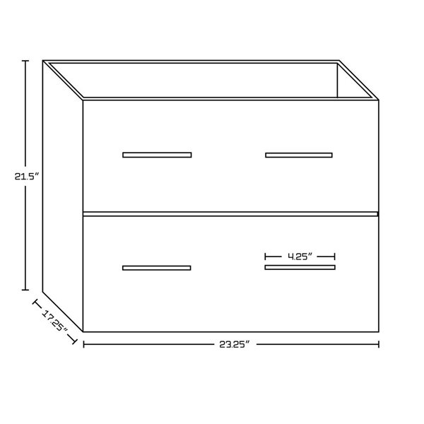 American Imaginations Xena White Double Sink 47.5-in Bathroom Vanity with White Quartz Top