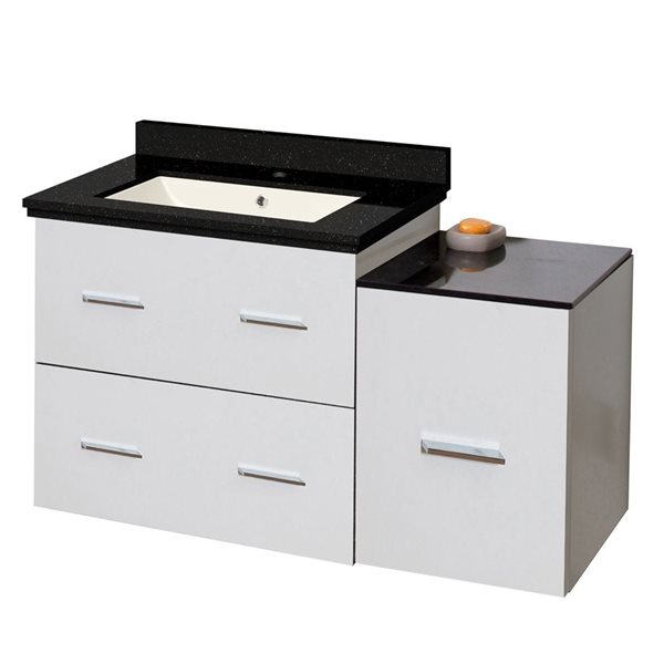 American Imaginations Xena White Single Sink Bathroom Vanity