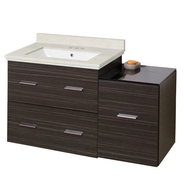 American Imaginations Dawn Grey Xena 37.75in Single Sink Bathroom
