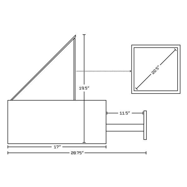 American Imaginations Elite 59.25-in Distressed Antique Walnut Bathroom Vanity Cabinet Set