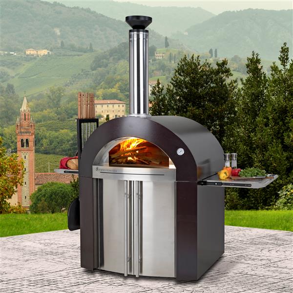 Forno Venetzia Bellagio 500 44-in Copper Outdoor Wood-Fired Pizza Oven