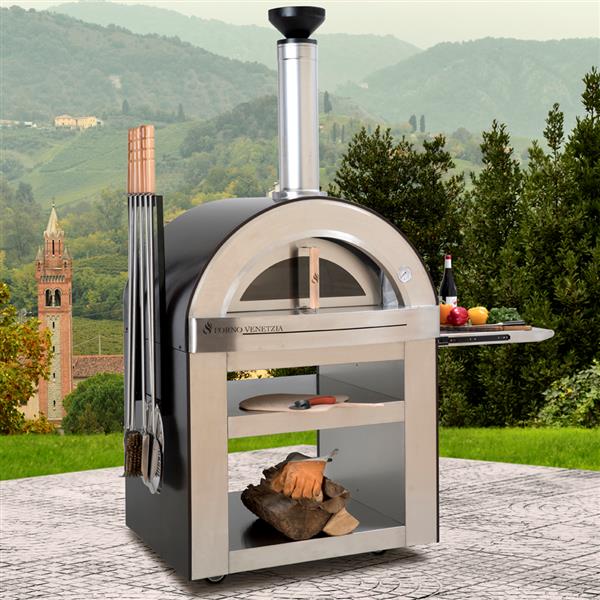 Forno Venetzia Torino 500 Copper 62-in Outdoor Wood-Fired Pizza Oven