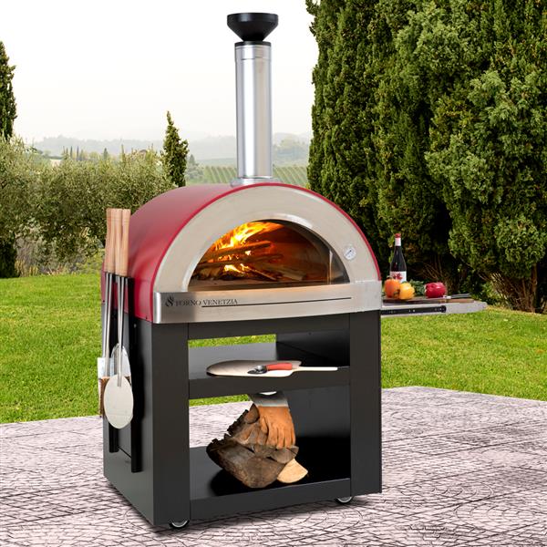 Forno Venetzia Torino 300 Red 62 In Outdoor Wood Fired Pizza Oven Fvtor300r Rona