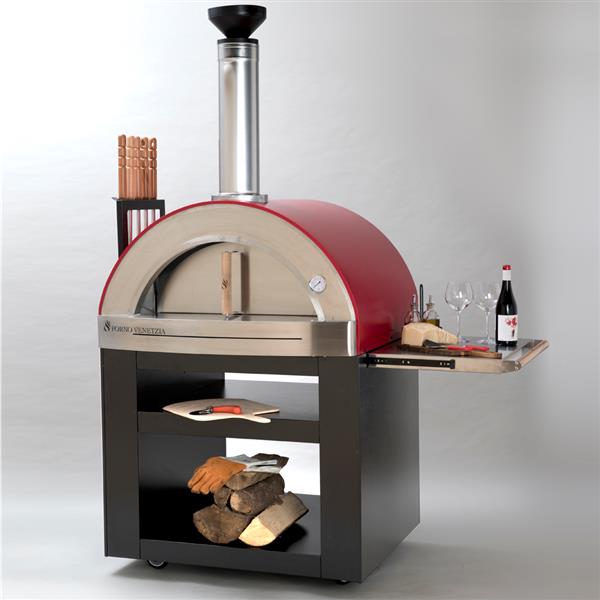 Forno Venetzia Torino 300 Red 62-in Outdoor Wood-Fired Pizza Oven FVTOR300R  | RONA