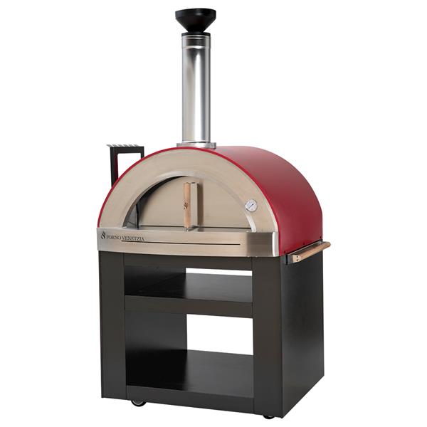 Forno Venetzia Torino 300 Red 62-in Outdoor Wood-Fired Pizza Oven