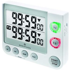 Marathon Large Display White Square Timer