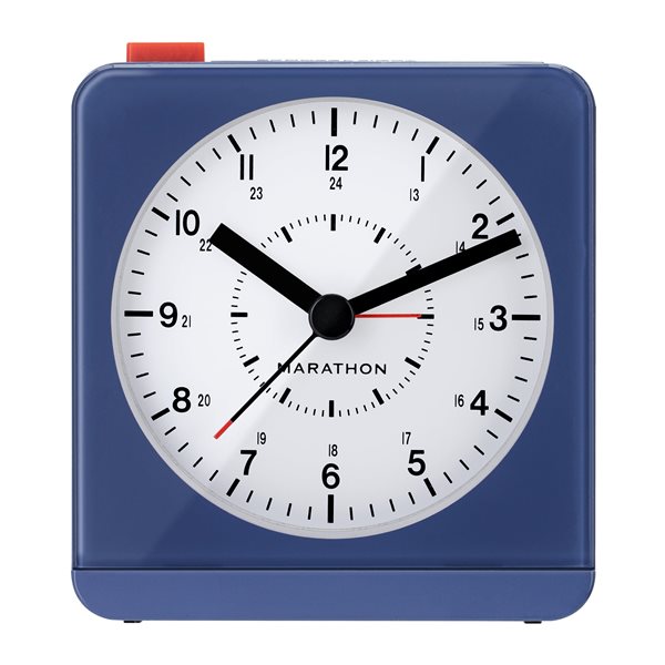 Marathon Blue Square Desk Alarm Clock